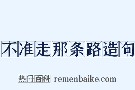 不准走那条路造句是什么意思的图片